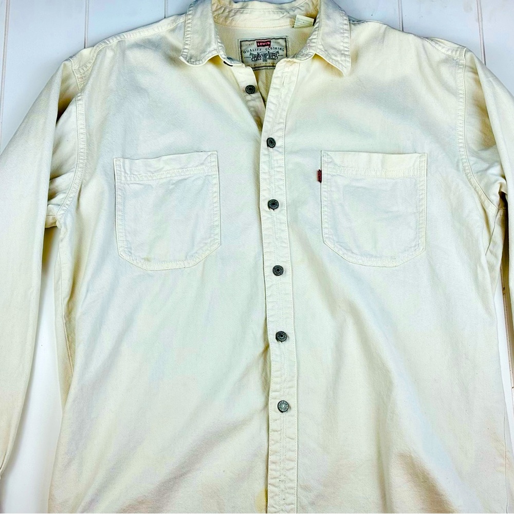 Levi’s Levi Strauss Red Tab Cream Colored Button Down Shirt
